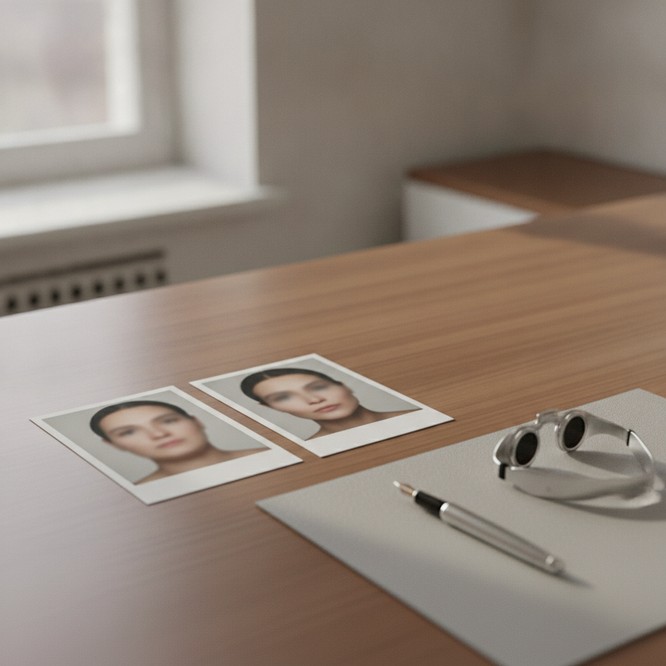 Consultation at Southwest Plastic Surgery, El Paso, soft daylight, two portraits compared on a screen. Dr. Agullo reads a lower-face transformation at Southwest Plastic Surgery.